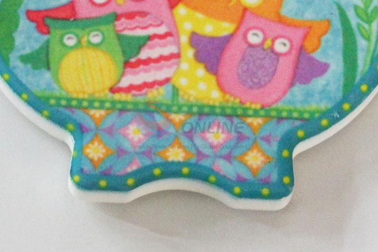 Hot sale lovely owl shaped fridge magnet 