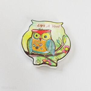 Top quality low price owl shaped fridge magnet 