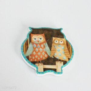 Top quality low price owl shaped fridge magnet 