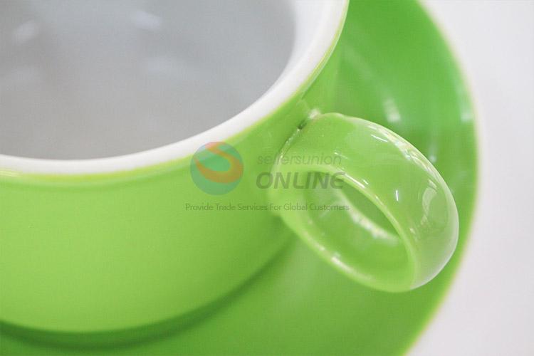 Cute Design Green Ceramic Cup Set