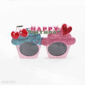 Cupcake Shaped Happy BirthdayFashion Party Glasses