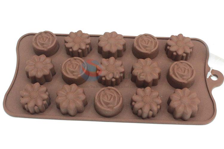 Delicate Design Flower Shape Chocolate Mould Silicone Biscuit Mould