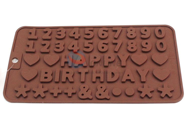 Creative Letter & Number Chocolate Mould Silicone Biscuit Mould