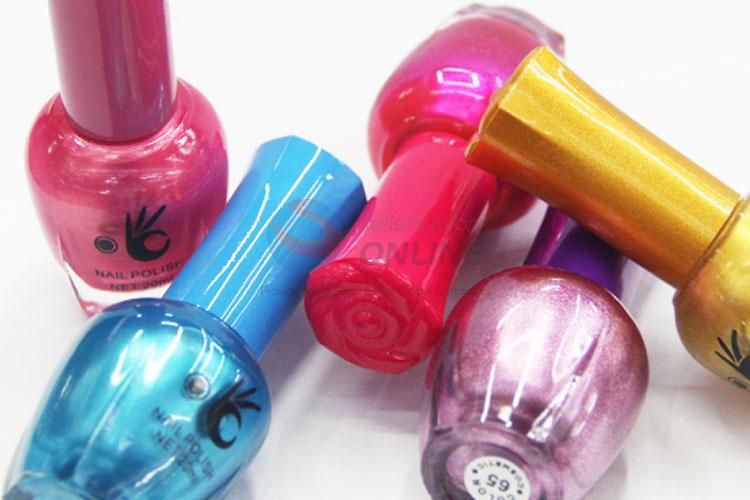 Five Colors Nail Polish with Glitter Power