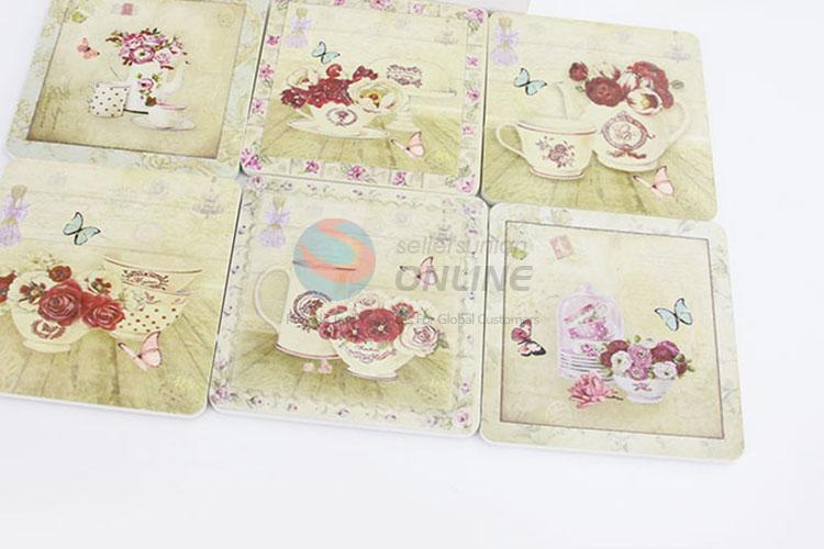 Top Sale Table Mat flower Flowers Printing Cup Mat