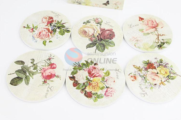 High Sales Table Mat flower Flowers Printing Cup Mat