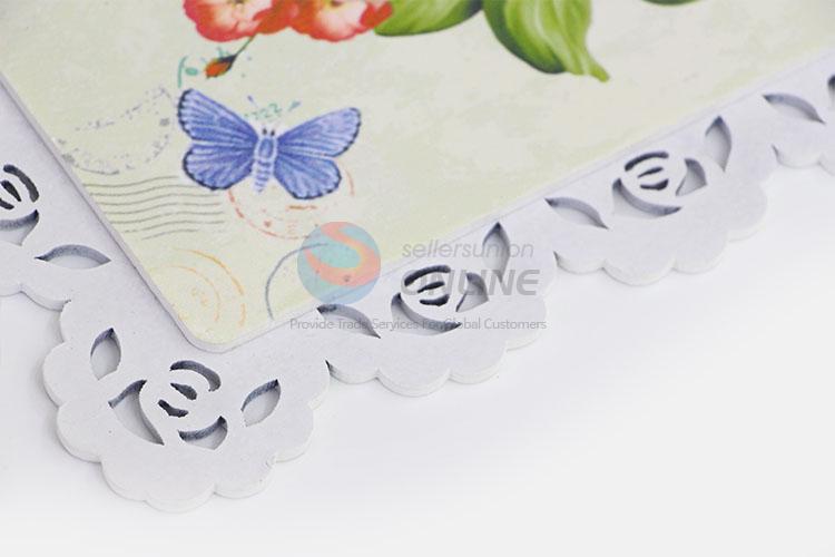 Wholesale Popular Table Mat flower Flowers Printing Cup Mat