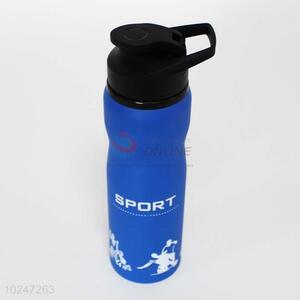 Blue color stainless steel sports bottle