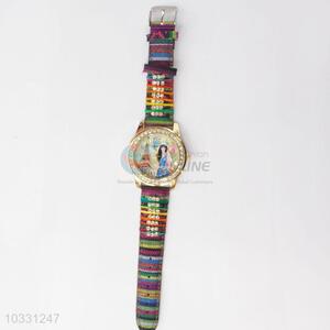 Hot Sale Lovely Womens Watch with Weave Strap