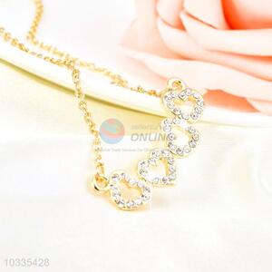 Fancy delicate top quality heart short necklace