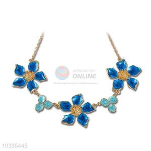 Factory sales bottom price flower enamel necklace