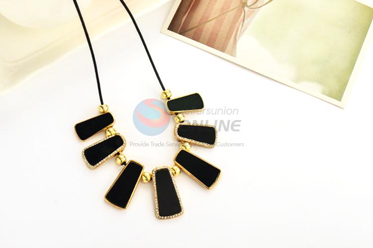 High sales promotional black bar necklace