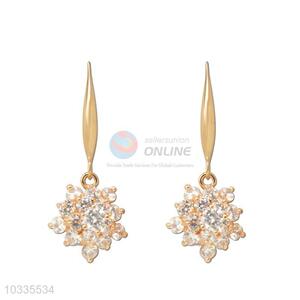 Nice classic cheap flower zircon earrings