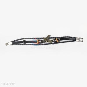 Promotional Wholesale Bohemia Rope Chain Leather Bracelet