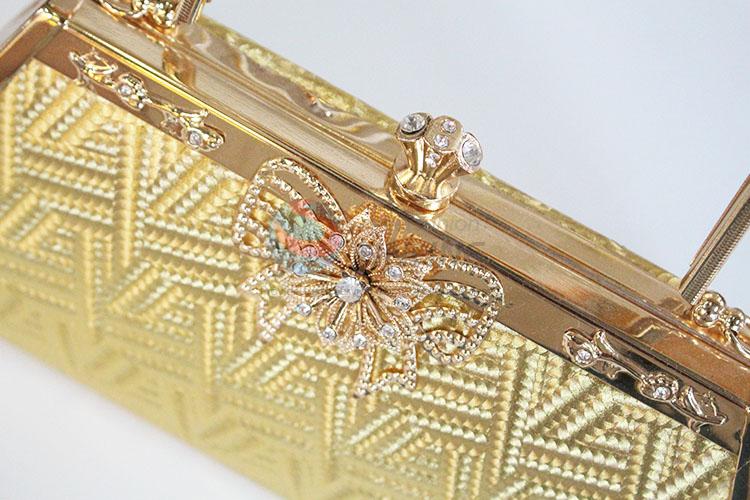 Popular Metal Rhinestone Decorative Evening Handbag for Wholesale