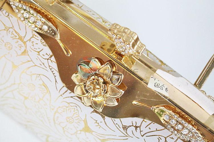 Women purse evening clutch bags with crystal flower