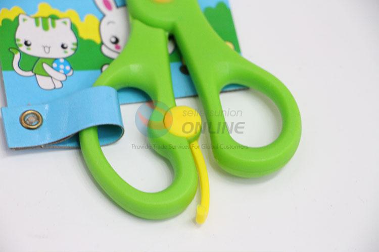 Customized green safety scissors