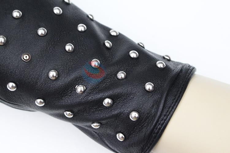 Hot selling new arrival women winter warm gloves with rivets