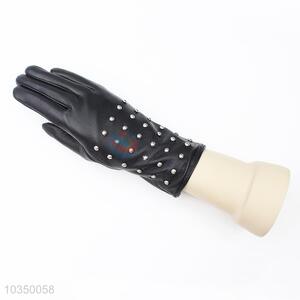 Wholesale custom women winter warm gloves with rivets