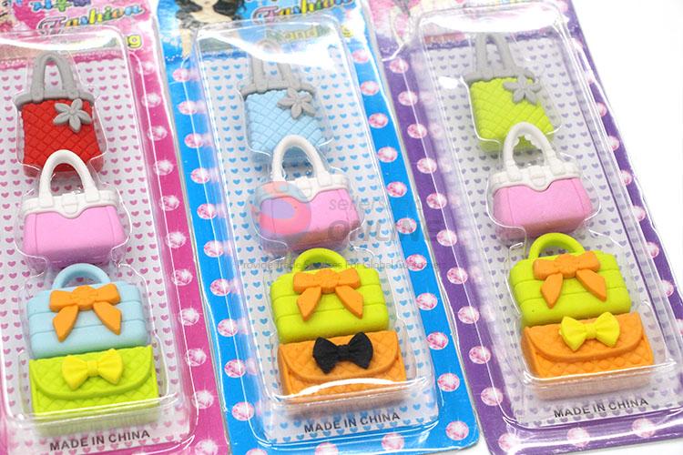 Factory Hot Sell Bag Design Cartoon Rubber/Eraser for Student