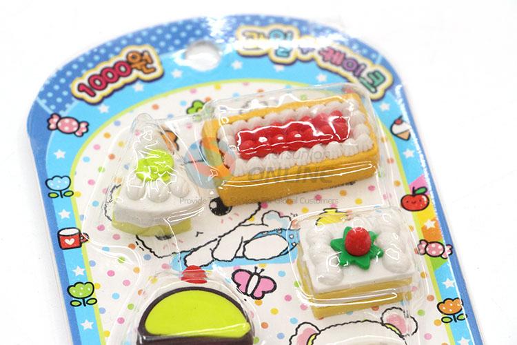 Good Quality Cake Design Cartoon Rubber/Eraser for Student