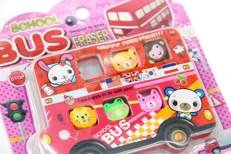 Nice School Bus Cartoon Rubber/Eraser for Student