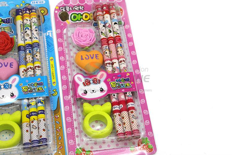 Beautiful Nice  Cartoon Pen and Rubber/Eraser Set for Student