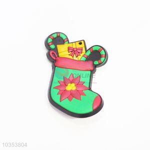 China Factory Christmas Stocking Shaped Fridge Magnet Refrigerator Magnetic Sticker