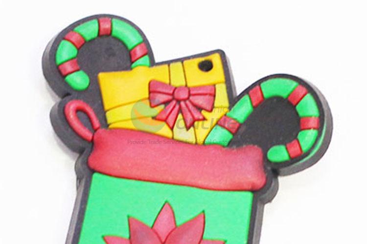 China Factory Christmas Stocking Shaped Fridge Magnet Refrigerator Magnetic Sticker