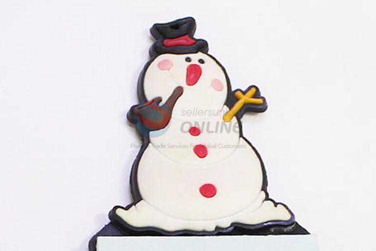 Factory Direct Eco-friendly Snowman Shaped Fridge Magnet with Memo Pad