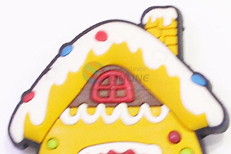 Popular Pretty Non-toxic Soft Rubber Fridge Magnet in House Shape