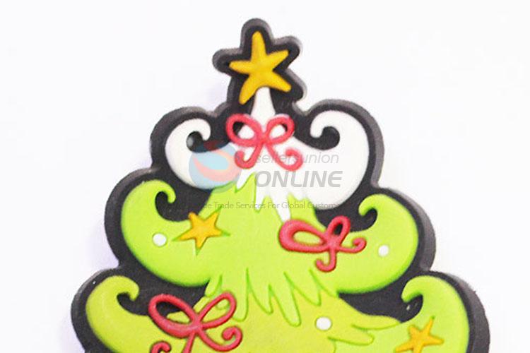 Cheap Price Non-toxic Soft Rubber Fridge Magnet in Christmas Tree Shape