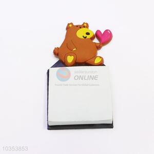 Creative Utility Non-toxic Soft Rubber Bear Shape Fridge Magnet with Sticky Memo