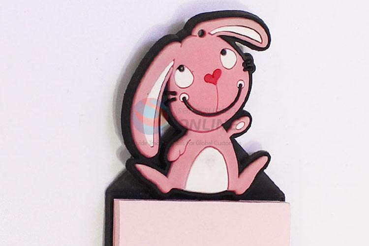 High Quality Eco-friendly Rabbit Shaped Fridge Magnet with Memo Pad