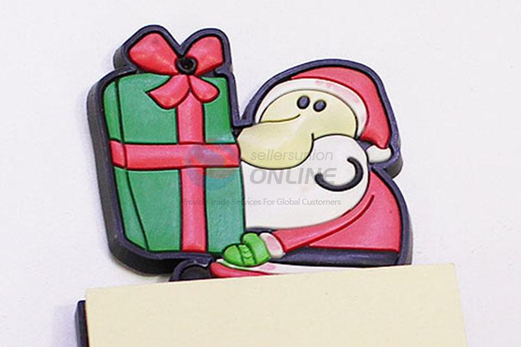 Promotional Gift Eco-friendly Santa Claus Shaped Fridge Magnet with Memo Pad