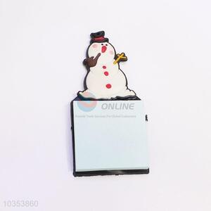 Factory Direct Eco-friendly Snowman Shaped Fridge Magnet with Memo Pad