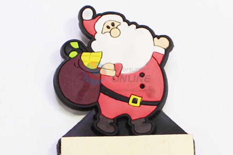 Pretty Cute Eco-friendly Santa Claus Shaped Fridge Magnet with Memo Pad