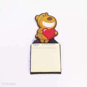 Hot Sale Eco-friendly Bear Shaped Fridge Magnet with Memo Pad