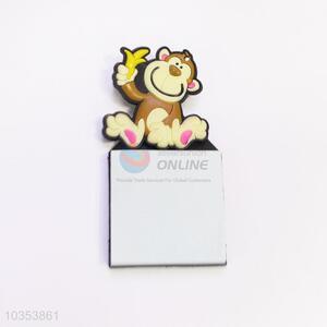 Popular Pretty Eco-friendly Monkey Shaped Fridge Magnet with Memo Pad