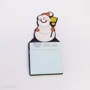 Latest Design Eco-friendly Snowman Shaped Fridge Magnet with Memo Pad