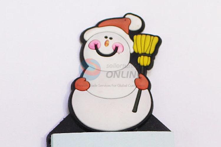 Latest Design Eco-friendly Snowman Shaped Fridge Magnet with Memo Pad