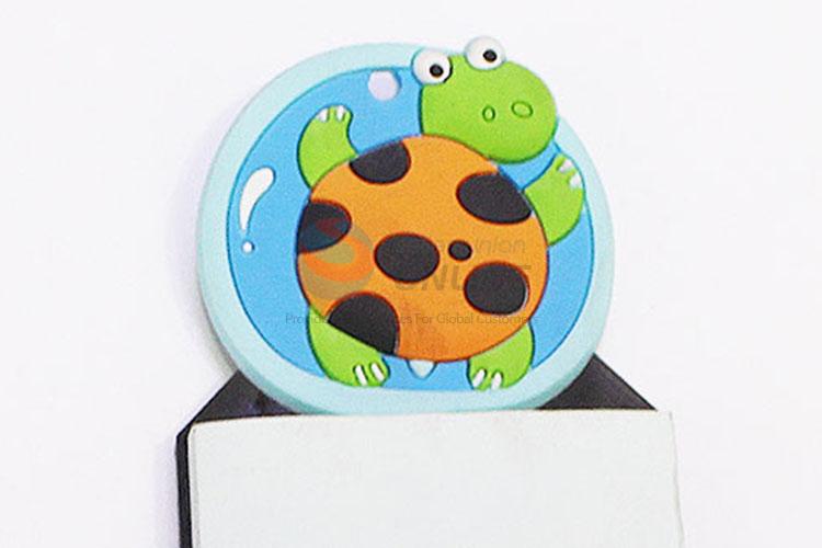 China Factory Eco-friendly Tortue Shaped Fridge Magnet with Memo Pad