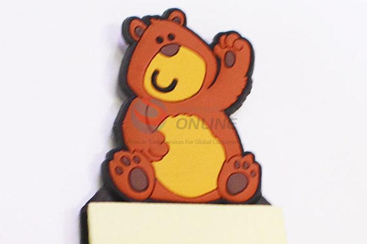 Wholesale Cheap Eco-friendly Bear Shaped Fridge Magnet with Memo Pad