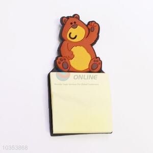 Wholesale Cheap Eco-friendly Bear Shaped Fridge Magnet with Memo Pad