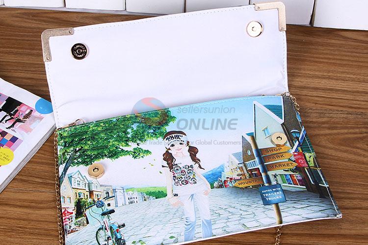 Custom Fashion Printing Magnetic Button Single Shoulder Messenger Bag