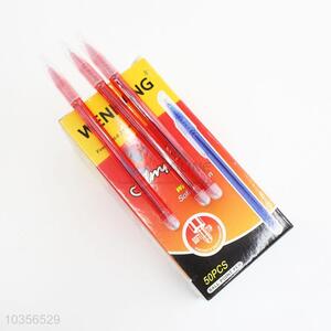 50 Pcs/Set Red Color Plastic Ballpoint Pen Office Supplies