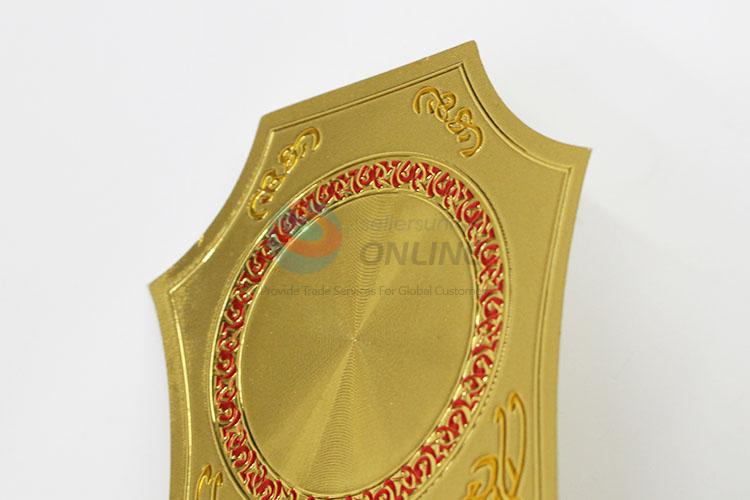 Promotional Gifts Golden Foil Paper Sports Medal