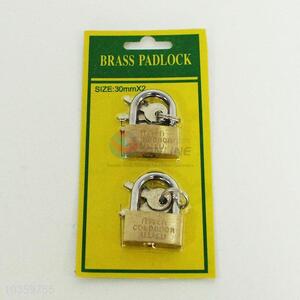 Factory Direct 2pcs Brass Padlock for Sale