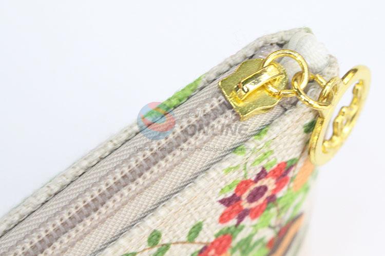 Charming printed women portable zipper cosmetic bag