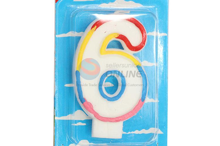 Cheap Price Numeral Candle/Number 6 Birthday Candle for Sale